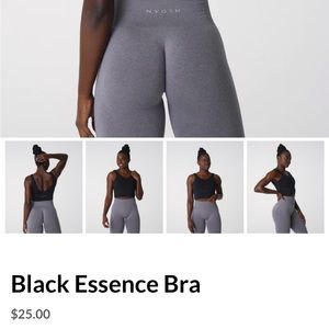 Size small black essence bra